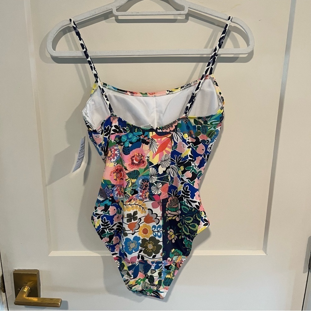 Johnny Was Layla Spaghetti Strap One Piece Floral Swimsuit Sm - Picture 5 of 16